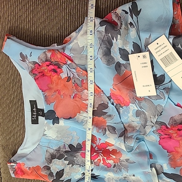 S.L. Fashions Chiffon Dress NWT - Picture 11 of 15